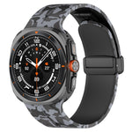 For Samsung Galaxy Watch Ultra 47mm Magnetic Folding Buckle Silicone Watch Band