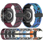 For Samsung Galaxy Watch Ultra 47mm Magnetic Folding Buckle Silicone Watch Band