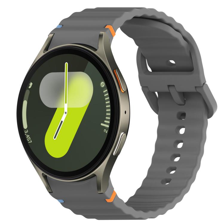 Wavy Grain Stitched Quick Release Silicone Watch Band, For Samsung Galaxy Watch FE 40mm, For Samsung Galaxy Watch 7 44mm, For Samsung Galaxy Watch 7 40mm, For Samsung Galaxy Watch 6 Classic 47mm
