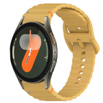 Wavy Grain Stitched Quick Release Silicone Watch Band, For Samsung Galaxy Watch FE 40mm, For Samsung Galaxy Watch 7 44mm, For Samsung Galaxy Watch 7 40mm, For Samsung Galaxy Watch 6 Classic 47mm