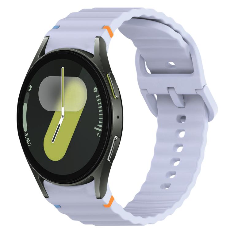Wavy Grain Stitched Quick Release Silicone Watch Band, For Samsung Galaxy Watch FE 40mm, For Samsung Galaxy Watch 7 44mm, For Samsung Galaxy Watch 7 40mm, For Samsung Galaxy Watch 6 Classic 47mm