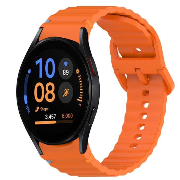 Wavy Grain Stitched Quick Release Silicone Watch Band, For Samsung Galaxy Watch FE 40mm, For Samsung Galaxy Watch 7 44mm, For Samsung Galaxy Watch 7 40mm, For Samsung Galaxy Watch 6 Classic 47mm