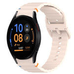 Wavy Grain Stitched Quick Release Silicone Watch Band, For Samsung Galaxy Watch FE 40mm, For Samsung Galaxy Watch 7 44mm, For Samsung Galaxy Watch 7 40mm, For Samsung Galaxy Watch 6 Classic 47mm
