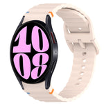 Wavy Grain Stitched Quick Release Silicone Watch Band, For Samsung Galaxy Watch 6 44mm, For Samsung Galaxy Watch 6 40mm, For Samsung Galaxy Watch 6 Classic 43mm, For Samsung Galaxy Watch 5 Pro Golf Edition