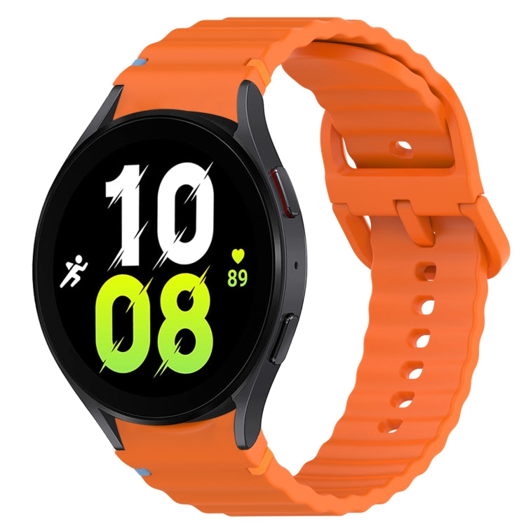 Wavy Grain Stitched Quick Release Silicone Watch Band, For Samsung Galaxy Watch 5 Golf Edition, For Samsung Galaxy Watch 5  44mm, For Samsung Galaxy Watch 5 Pro  45mm, For Samsung Galaxy Watch 5  40mm