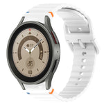 Wavy Grain Stitched Quick Release Silicone Watch Band, For Samsung Galaxy Watch 5 Golf Edition, For Samsung Galaxy Watch 5  44mm, For Samsung Galaxy Watch 5 Pro  45mm, For Samsung Galaxy Watch 5  40mm