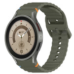 Wavy Grain Stitched Quick Release Silicone Watch Band, For Samsung Galaxy Watch 5 Golf Edition, For Samsung Galaxy Watch 5  44mm, For Samsung Galaxy Watch 5 Pro  45mm, For Samsung Galaxy Watch 5  40mm