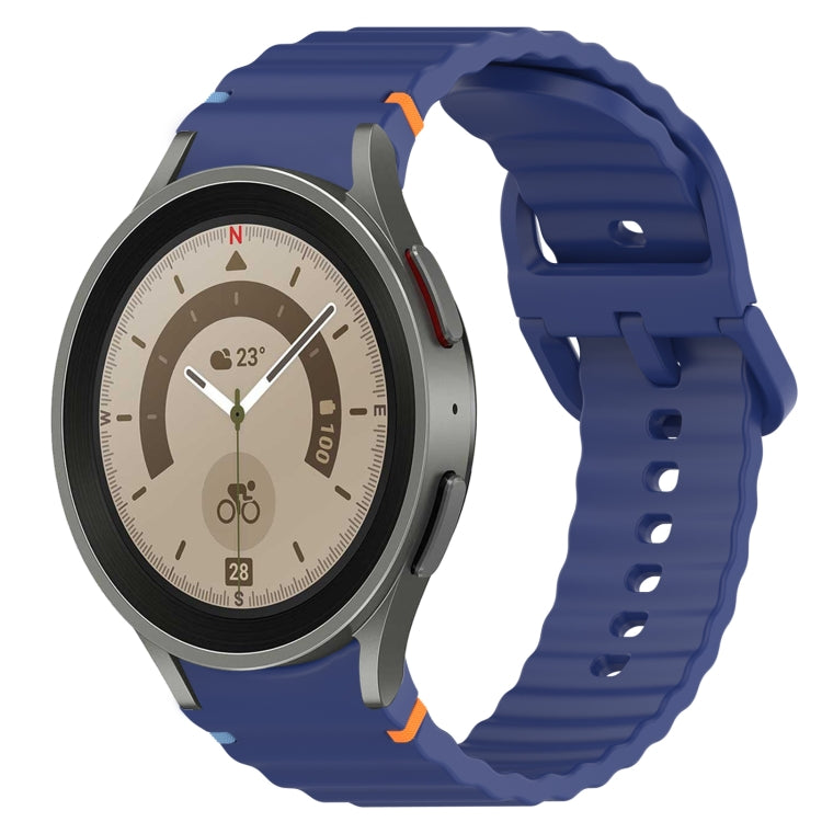 Wavy Grain Stitched Quick Release Silicone Watch Band, For Samsung Galaxy Watch 5 Golf Edition, For Samsung Galaxy Watch 5  44mm, For Samsung Galaxy Watch 5 Pro  45mm, For Samsung Galaxy Watch 5  40mm