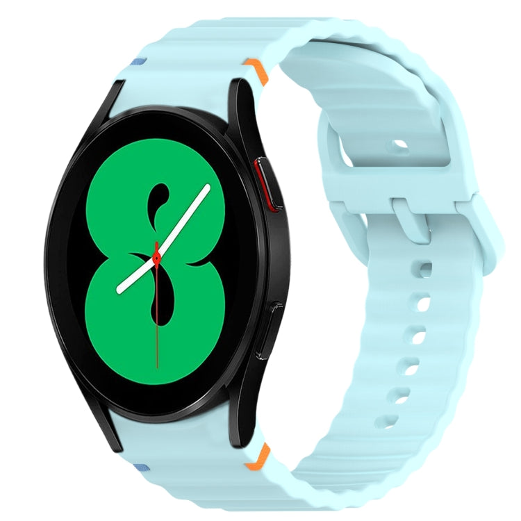 Wavy Grain Stitched Quick Release Silicone Watch Band, For Samsung Galaxy Watch 4 44mm, For Samsung Galaxy Watch 4 40mm, For Samsung  Galaxy Watch 4 Classic 46mm, For Samsung  Galaxy Watch 4 Classic 42mm