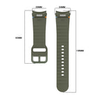 Wavy Grain Stitched Quick Release Silicone Watch Band, For Samsung Galaxy Watch 4 44mm, For Samsung Galaxy Watch 4 40mm, For Samsung  Galaxy Watch 4 Classic 46mm, For Samsung  Galaxy Watch 4 Classic 42mm