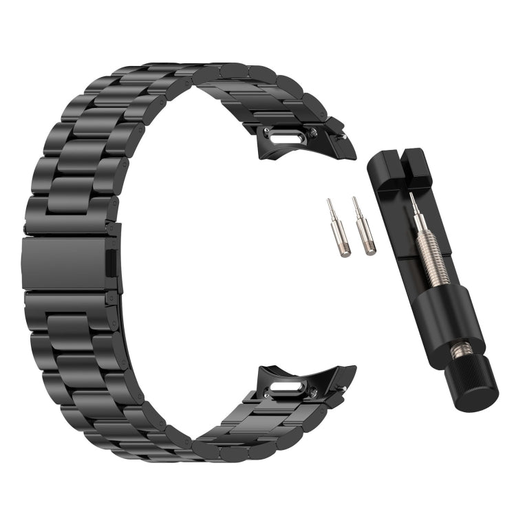 Three Beads Button Quick Release Metal Watch Band, For Samsung Galaxy Watch FE 40mm, For Samsung Galaxy Watch 7 40 / 44mm, For Samsung Galaxy Watch 6 Classic 43 / 47mm, For Samsung Galaxy Watch 6  40 / 44mm, For Samsung Galaxy Watch 5 40 / 44mm        ...