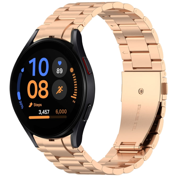 Three Beads Button Quick Release Metal Watch Band, For Samsung Galaxy Watch FE 40mm, For Samsung Galaxy Watch 7 40 / 44mm, For Samsung Galaxy Watch 6 Classic 43 / 47mm, For Samsung Galaxy Watch 6  40 / 44mm, For Samsung Galaxy Watch 5 40 / 44mm        ...