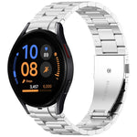 Three Beads Button Quick Release Metal Watch Band, For Samsung Galaxy Watch FE 40mm, For Samsung Galaxy Watch 7 40 / 44mm, For Samsung Galaxy Watch 6 Classic 43 / 47mm, For Samsung Galaxy Watch 6  40 / 44mm, For Samsung Galaxy Watch 5 40 / 44mm        ...