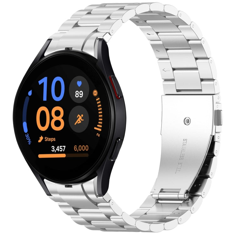 Three Beads Button Quick Release Metal Watch Band, For Samsung Galaxy Watch FE 40mm, For Samsung Galaxy Watch 7 40 / 44mm, For Samsung Galaxy Watch 6 Classic 43 / 47mm, For Samsung Galaxy Watch 6  40 / 44mm, For Samsung Galaxy Watch 5 40 / 44mm        ...