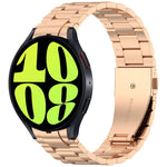 Three Beads Button Quick Release Metal Watch Band, For Samsung Galaxy Watch FE 40mm, For Samsung Galaxy Watch 7 40 / 44mm, For Samsung Galaxy Watch 6 Classic 43 / 47mm, For Samsung Galaxy Watch 6  40 / 44mm, For Samsung Galaxy Watch 5 40 / 44mm        ...