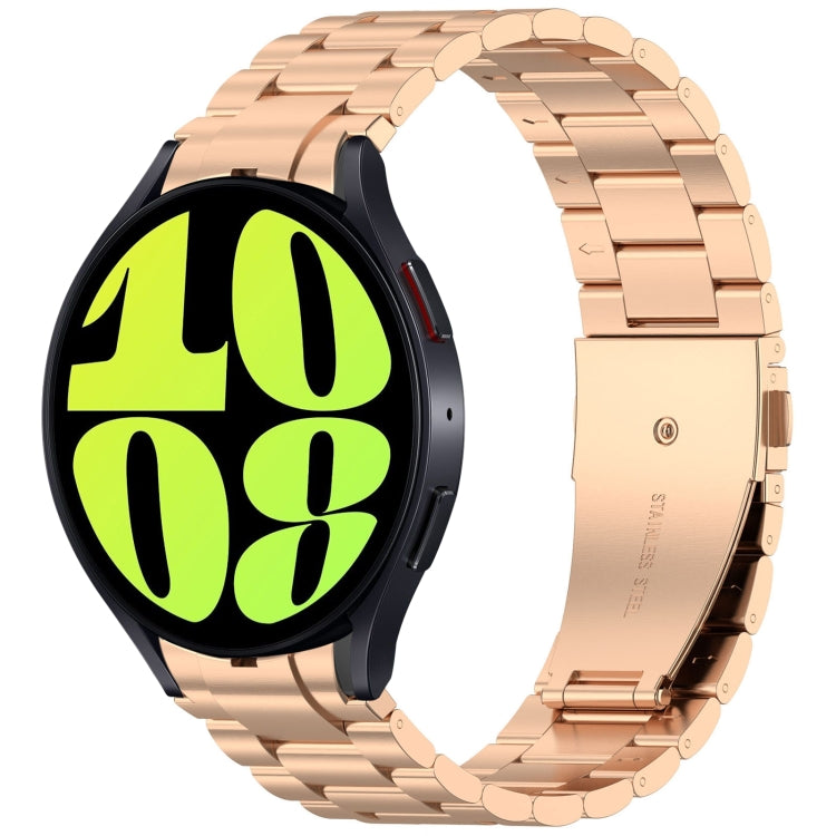 Three Beads Button Quick Release Metal Watch Band, For Samsung Galaxy Watch FE 40mm, For Samsung Galaxy Watch 7 40 / 44mm, For Samsung Galaxy Watch 6 Classic 43 / 47mm, For Samsung Galaxy Watch 6  40 / 44mm, For Samsung Galaxy Watch 5 40 / 44mm        ...