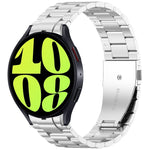 Three Beads Button Quick Release Metal Watch Band, For Samsung Galaxy Watch FE 40mm, For Samsung Galaxy Watch 7 40 / 44mm, For Samsung Galaxy Watch 6 Classic 43 / 47mm, For Samsung Galaxy Watch 6  40 / 44mm, For Samsung Galaxy Watch 5 40 / 44mm        ...