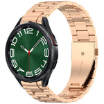 Three Beads Button Quick Release Metal Watch Band, For Samsung Galaxy Watch FE 40mm, For Samsung Galaxy Watch 7 40 / 44mm, For Samsung Galaxy Watch 6 Classic 43 / 47mm, For Samsung Galaxy Watch 6  40 / 44mm, For Samsung Galaxy Watch 5 40 / 44mm        ...