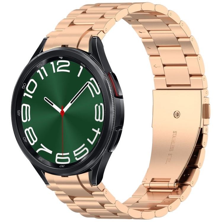 Three Beads Button Quick Release Metal Watch Band, For Samsung Galaxy Watch FE 40mm, For Samsung Galaxy Watch 7 40 / 44mm, For Samsung Galaxy Watch 6 Classic 43 / 47mm, For Samsung Galaxy Watch 6  40 / 44mm, For Samsung Galaxy Watch 5 40 / 44mm        ...