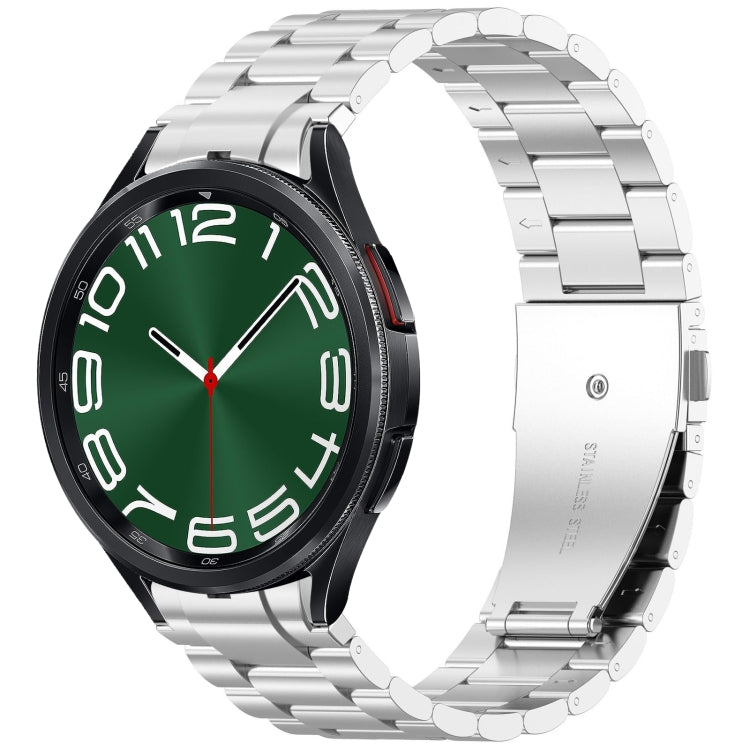 Three Beads Button Quick Release Metal Watch Band, For Samsung Galaxy Watch FE 40mm, For Samsung Galaxy Watch 7 40 / 44mm, For Samsung Galaxy Watch 6 Classic 43 / 47mm, For Samsung Galaxy Watch 6  40 / 44mm, For Samsung Galaxy Watch 5 40 / 44mm        ...