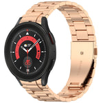 Three Beads Button Quick Release Metal Watch Band, For Samsung Galaxy Watch FE 40mm, For Samsung Galaxy Watch 7 40 / 44mm, For Samsung Galaxy Watch 6 Classic 43 / 47mm, For Samsung Galaxy Watch 6  40 / 44mm, For Samsung Galaxy Watch 5 40 / 44mm        ...