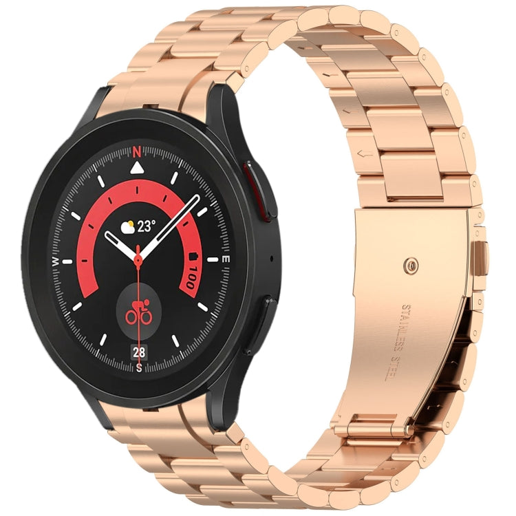 Three Beads Button Quick Release Metal Watch Band, For Samsung Galaxy Watch FE 40mm, For Samsung Galaxy Watch 7 40 / 44mm, For Samsung Galaxy Watch 6 Classic 43 / 47mm, For Samsung Galaxy Watch 6  40 / 44mm, For Samsung Galaxy Watch 5 40 / 44mm        ...