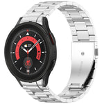 Three Beads Button Quick Release Metal Watch Band, For Samsung Galaxy Watch FE 40mm, For Samsung Galaxy Watch 7 40 / 44mm, For Samsung Galaxy Watch 6 Classic 43 / 47mm, For Samsung Galaxy Watch 6  40 / 44mm, For Samsung Galaxy Watch 5 40 / 44mm        ...