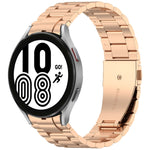 Three Beads Button Quick Release Metal Watch Band, For Samsung Galaxy Watch FE 40mm, For Samsung Galaxy Watch 7 40 / 44mm, For Samsung Galaxy Watch 6 Classic 43 / 47mm, For Samsung Galaxy Watch 6  40 / 44mm, For Samsung Galaxy Watch 5 40 / 44mm        ...