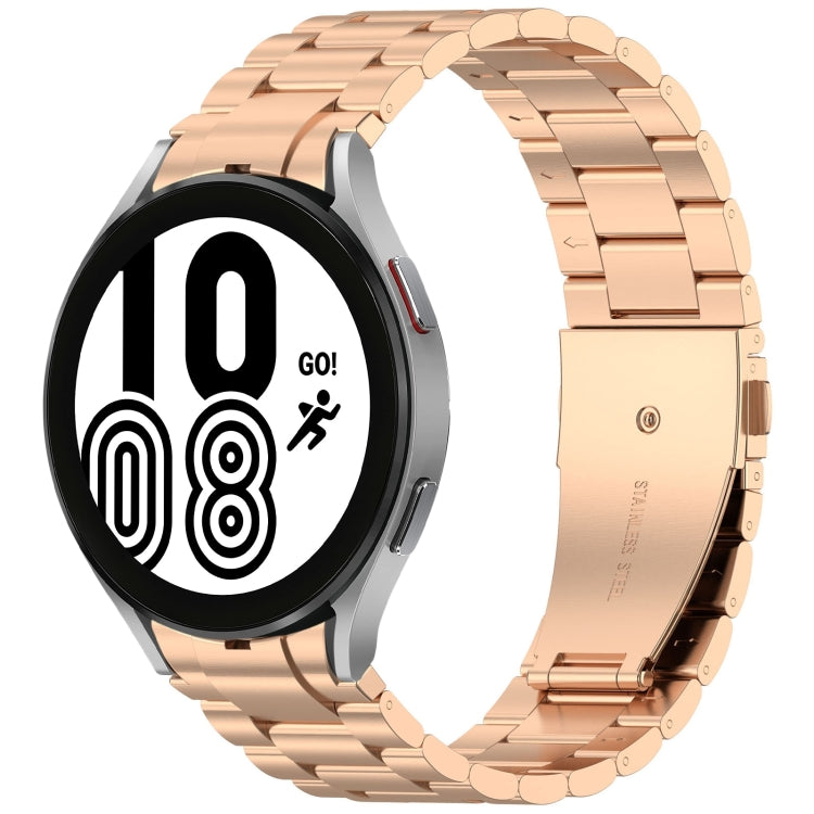 Three Beads Button Quick Release Metal Watch Band, For Samsung Galaxy Watch FE 40mm, For Samsung Galaxy Watch 7 40 / 44mm, For Samsung Galaxy Watch 6 Classic 43 / 47mm, For Samsung Galaxy Watch 6  40 / 44mm, For Samsung Galaxy Watch 5 40 / 44mm        ...