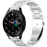 Three Beads Button Quick Release Metal Watch Band, For Samsung Galaxy Watch FE 40mm, For Samsung Galaxy Watch 7 40 / 44mm, For Samsung Galaxy Watch 6 Classic 43 / 47mm, For Samsung Galaxy Watch 6  40 / 44mm, For Samsung Galaxy Watch 5 40 / 44mm        ...