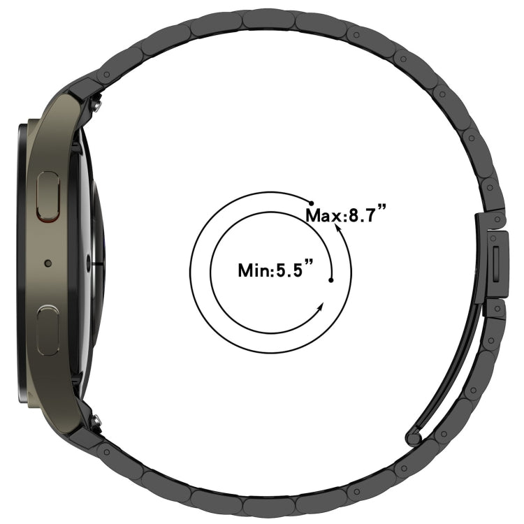 Three Beads Button Quick Release Metal Watch Band, For Samsung Galaxy Watch FE 40mm, For Samsung Galaxy Watch 7 40 / 44mm, For Samsung Galaxy Watch 6 Classic 43 / 47mm, For Samsung Galaxy Watch 6  40 / 44mm, For Samsung Galaxy Watch 5 40 / 44mm        ...