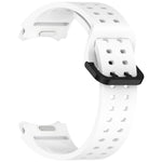 Diplopore Button Quick Release Silicone Watch Band, For Samsung Galaxy Watch 4 40 / 44mm, For Samsung Galaxy Watch 4 Classic 42 / 46mm