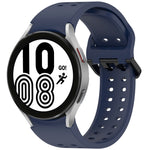 Diplopore Button Quick Release Silicone Watch Band, For Samsung Galaxy Watch 4 40 / 44mm, For Samsung Galaxy Watch 4 Classic 42 / 46mm