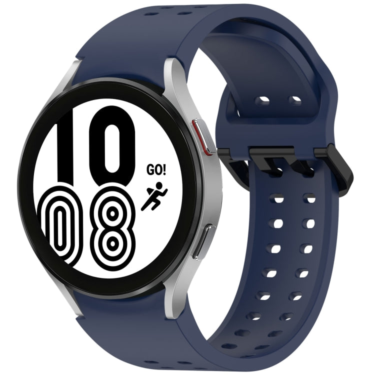 Diplopore Button Quick Release Silicone Watch Band, For Samsung Galaxy Watch 4 40 / 44mm, For Samsung Galaxy Watch 4 Classic 42 / 46mm