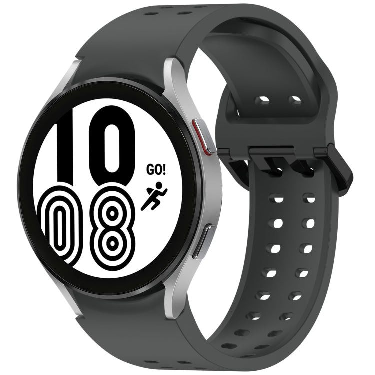 Diplopore Button Quick Release Silicone Watch Band, For Samsung Galaxy Watch 4 40 / 44mm, For Samsung Galaxy Watch 4 Classic 42 / 46mm