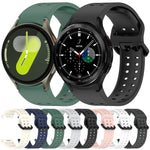 Diplopore Button Quick Release Silicone Watch Band, For Samsung Galaxy Watch 4 40 / 44mm, For Samsung Galaxy Watch 4 Classic 42 / 46mm
