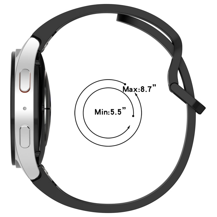 Diplopore Button Quick Release Silicone Watch Band, For Samsung Galaxy Watch 4 40 / 44mm, For Samsung Galaxy Watch 4 Classic 42 / 46mm