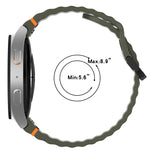 Wavy Grain Stitched Black Buckle Silicone Watch Band, For Samsung Galaxy Watch 5 40 / 44mm, For Samsung Galaxy Watch 5 Pro, For Samsung Galaxy Watch 4 40 / 44mm, For Samsung Galaxy Watch 4 Classic 42 / 46mm