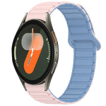 Dual Color Magnetic Buckle Silicone Watch Band, For Samsung Galaxy Watch 7 40 / 44mm