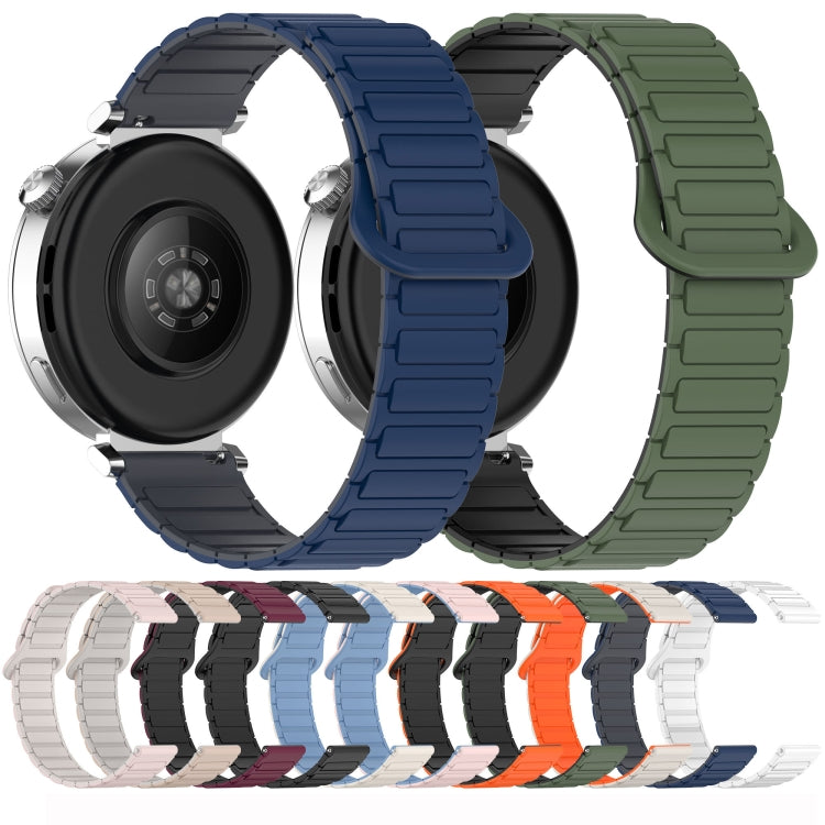Dual Color Magnetic Buckle Silicone Watch Band, For Samsung Galaxy Watch 7 40 / 44mm