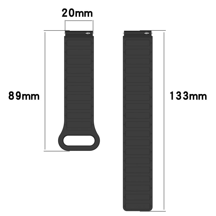 Dual Color Magnetic Buckle Silicone Watch Band, For Samsung Galaxy Watch 7 40 / 44mm
