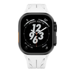 Tailor Stainless Steel Black Butterfly Buckle Silicone Watch Band, For Apple Watch 44mm / 45mm / 46mm / 49mm