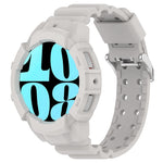 Armor Silicone Watch Band with Watch Case Set, For Samsung Galaxy Watch 7 44mm, For Samsung Galaxy Watch 7 40mm