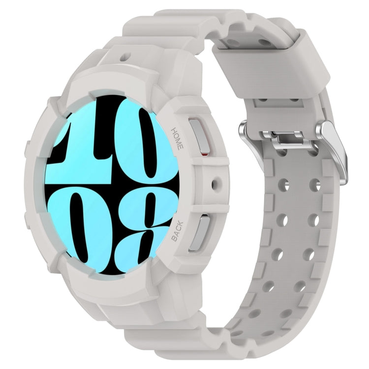 Armor Silicone Watch Band with Watch Case Set, For Samsung Galaxy Watch 7 44mm, For Samsung Galaxy Watch 7 40mm