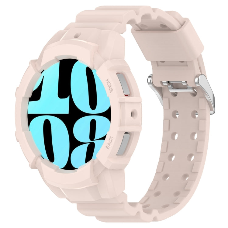 Armor Silicone Watch Band with Watch Case Set, For Samsung Galaxy Watch 7 44mm, For Samsung Galaxy Watch 7 40mm