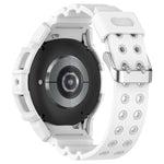 Armor Silicone Watch Band with Watch Case Set, For Samsung Galaxy Watch 7 44mm, For Samsung Galaxy Watch 7 40mm