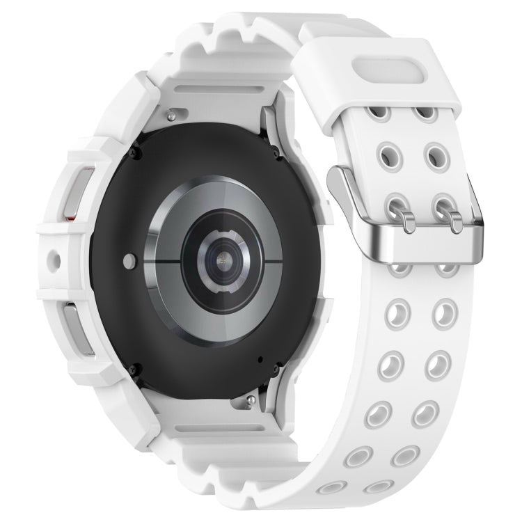 Armor Silicone Watch Band with Watch Case Set, For Samsung Galaxy Watch 7 44mm, For Samsung Galaxy Watch 7 40mm