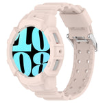 Armor Silicone Watch Band with Watch Case Set, For Samsung Galaxy Watch 7 44mm, For Samsung Galaxy Watch 7 40mm