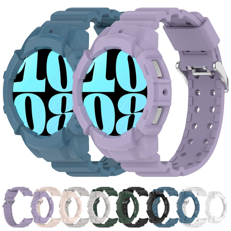 Armor Silicone Watch Band with Watch Case Set, For Samsung Galaxy Watch 7 44mm, For Samsung Galaxy Watch 7 40mm