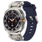 Titanium Connector Quick Release Silicone Watch Band, For Samsung Galaxy Watch Ultra 47mm / Ultra 2025
